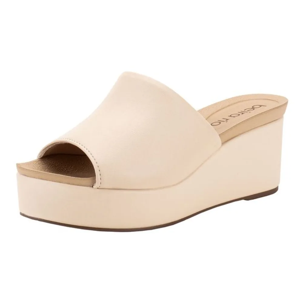 Tamanco Feminino Anabela Beira Rio 8407100 NATURAL 34
