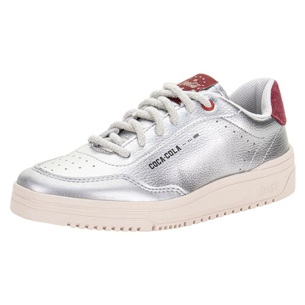 Tênis Feminino Charm Town Coca-Cola CC2497 PRATA 34