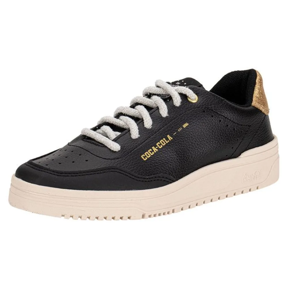 Tênis Feminino Charm Town Coca-Cola CC2497 PRETO/BEGE 34