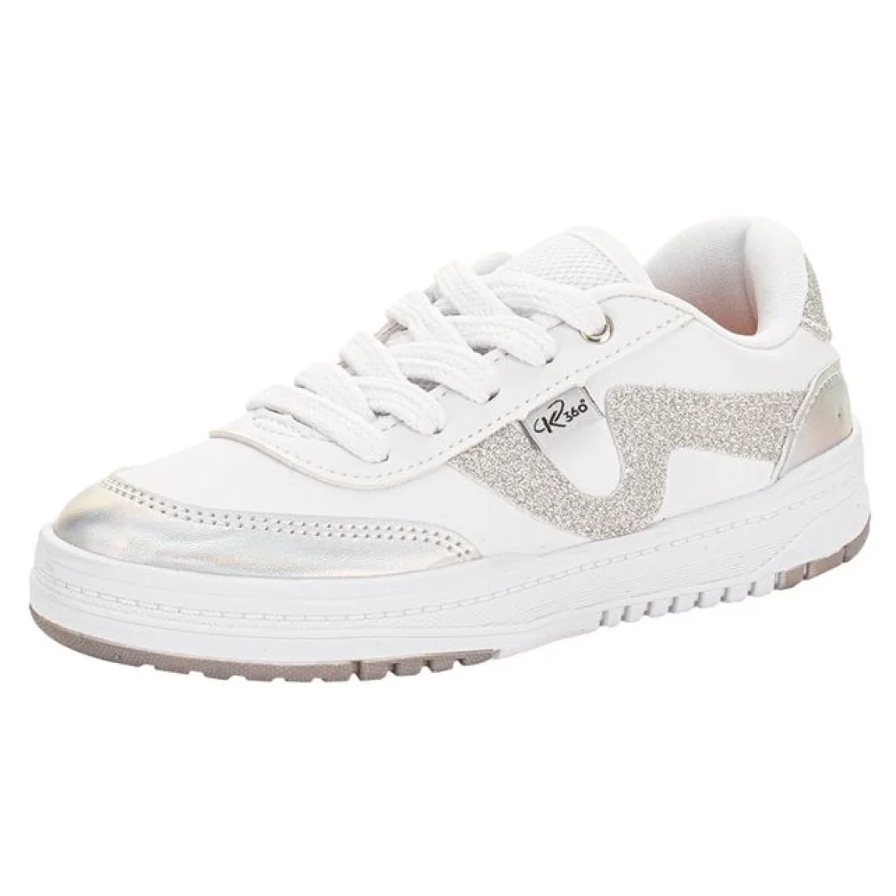 Tênis Infantil Feminino K360 Kidy 4481006 BRANCO/PRATA 28