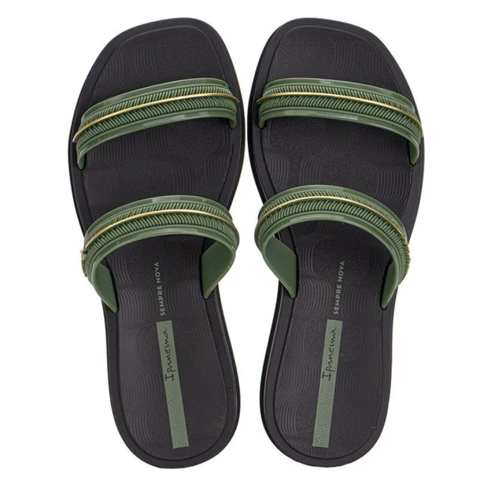 Chinelo Feminino Slide Glow Ipanema 27400 PRETO/VERDE 33/34