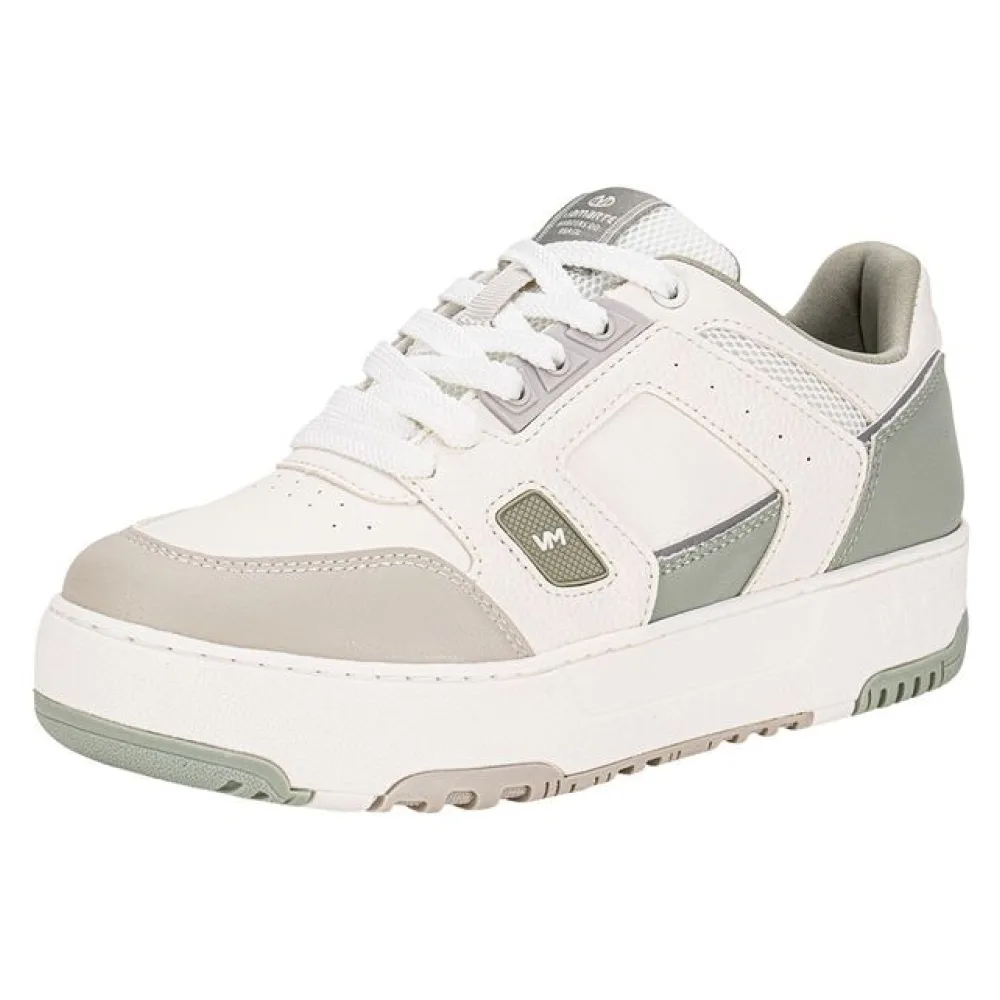 Tênis Feminino Casual Via Marte 305001 BRANCO/VERDE 34