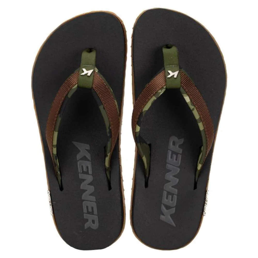 Chinelo Masculino Kivah Army Kenner EMF PRETO/VERDE 37