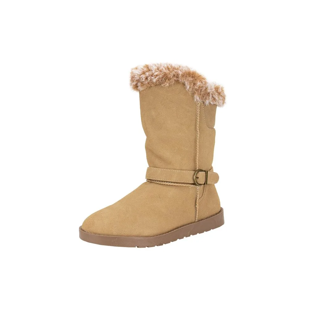 Bota Feminina Cano Médio Mooncity 70808 BEGE 34
