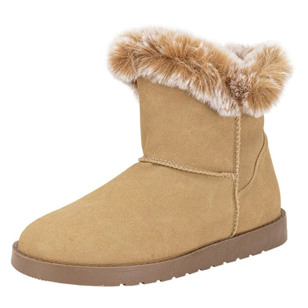 Bota Feminina Cano Baixo Mooncity 70811 BEGE 34
