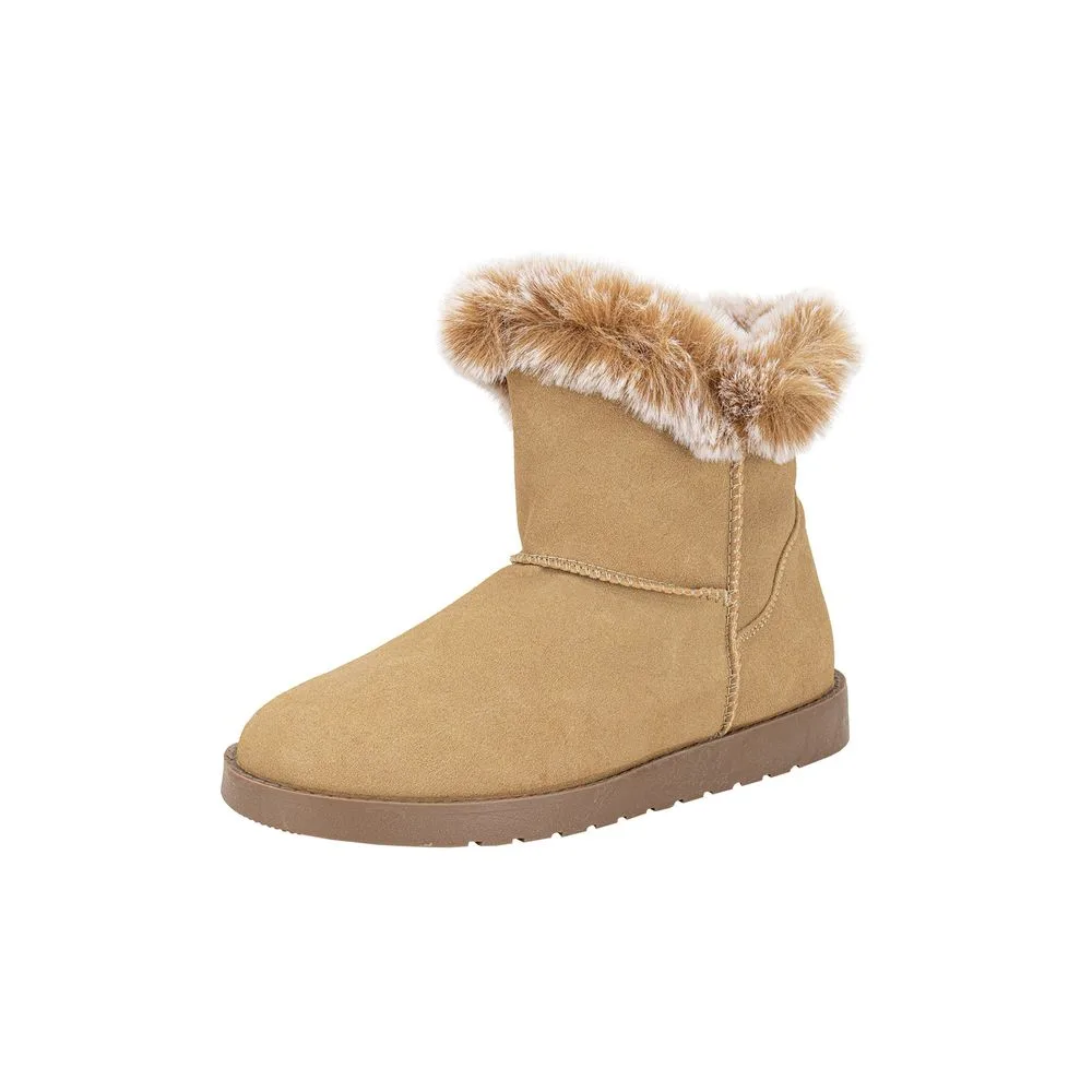 Bota Feminina Cano Baixo Mooncity 70811 BEGE 34