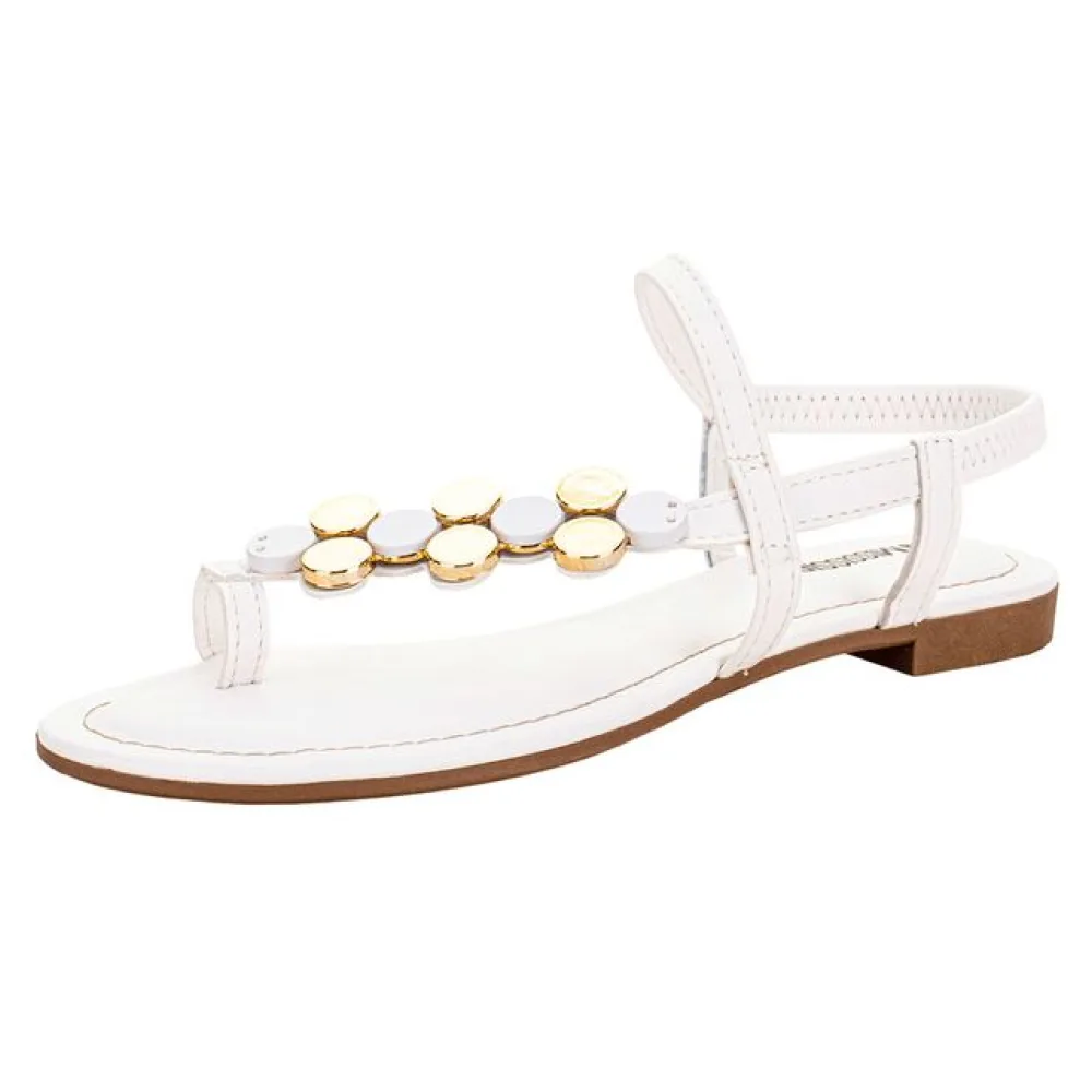 Sandália Feminina Flat Mississipi J0421 BRANCO 34