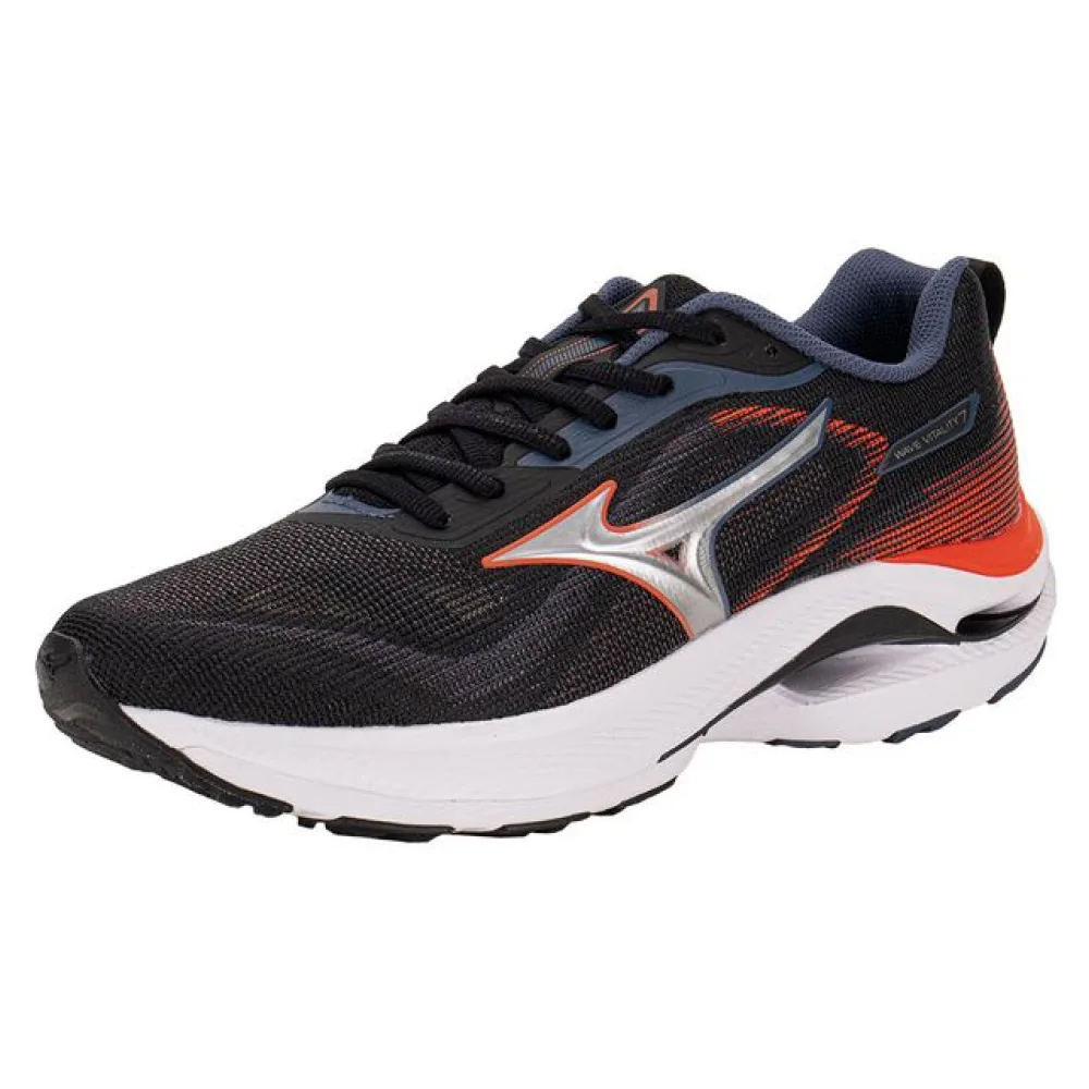 Tênis Masculino Wave Vitality 7 Mizuno 101130130 PRETO/LARANJA 38