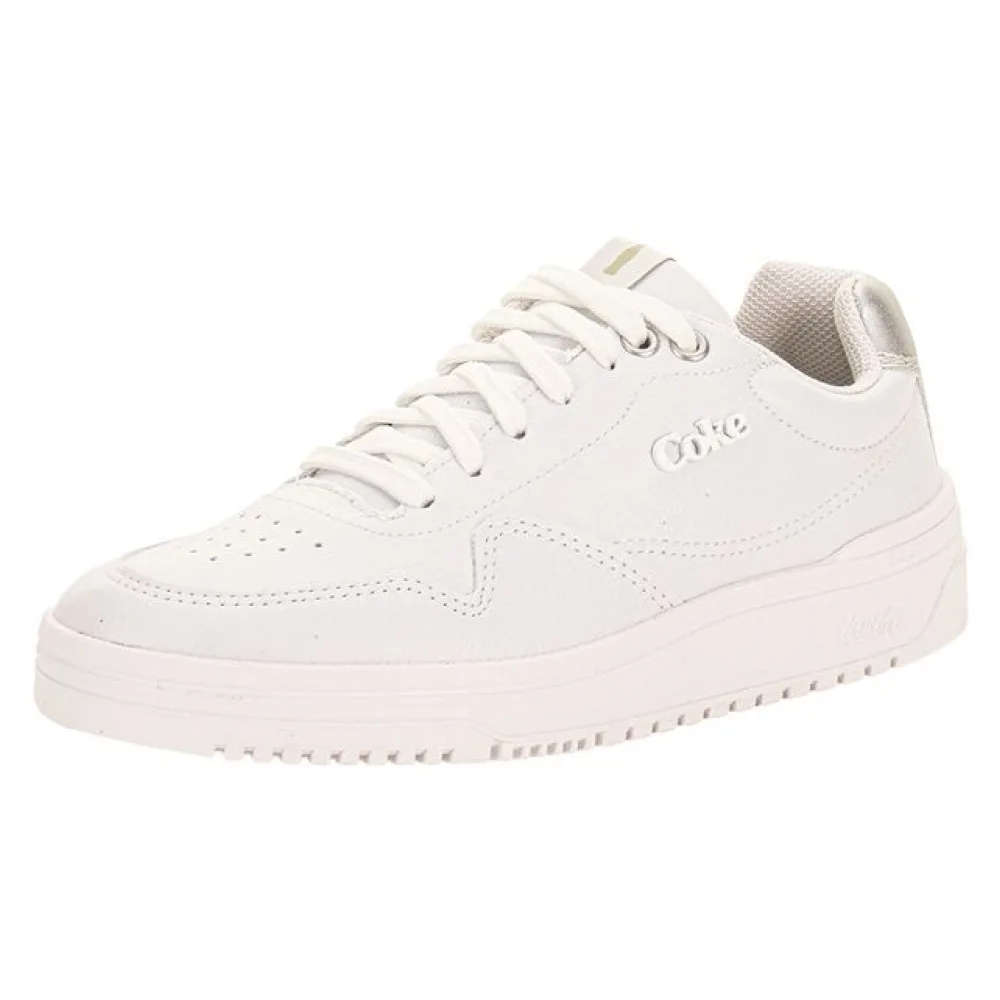 Tênis Feminino Hope Town Coca-Cola CC2483 BRANCO/PRATA 34