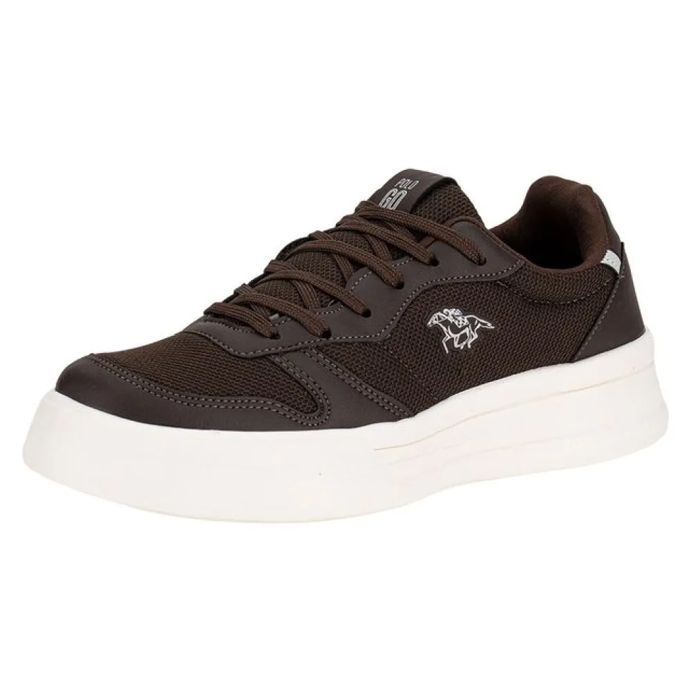 Tênis Masculino Casual Polo Go GO-504 CAFÉ 37