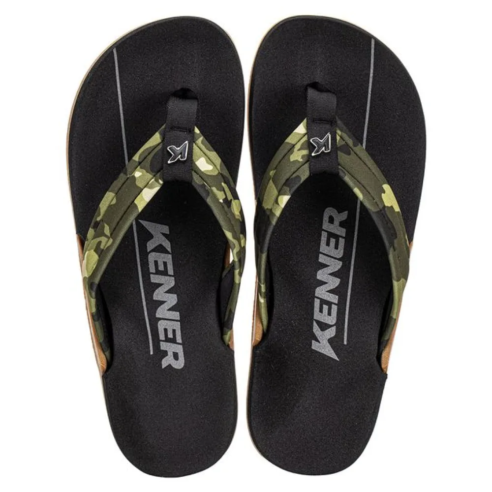 Chinelo Masculino NK6 Army Kenner ELH PRETO/VERDE 38