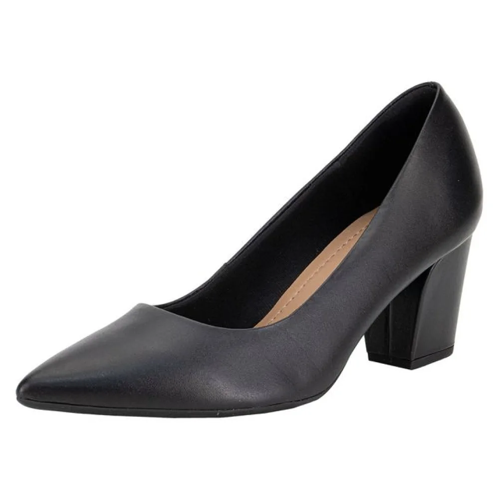 Sapato Feminino Salto Grosso Usaflex Z7614002 PRETO 33