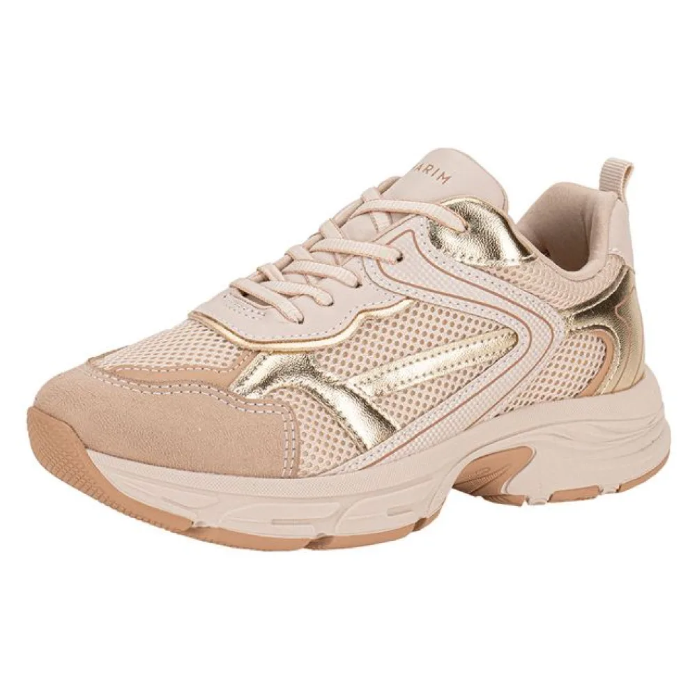 Tênis Feminino Chunky Ramarim 2578203 BEGE/OURO 34