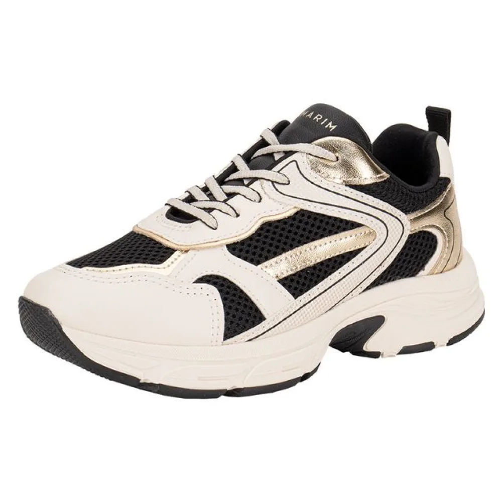 Tênis Feminino Chunky Ramarim 2578203 BEGE/PRETO 34