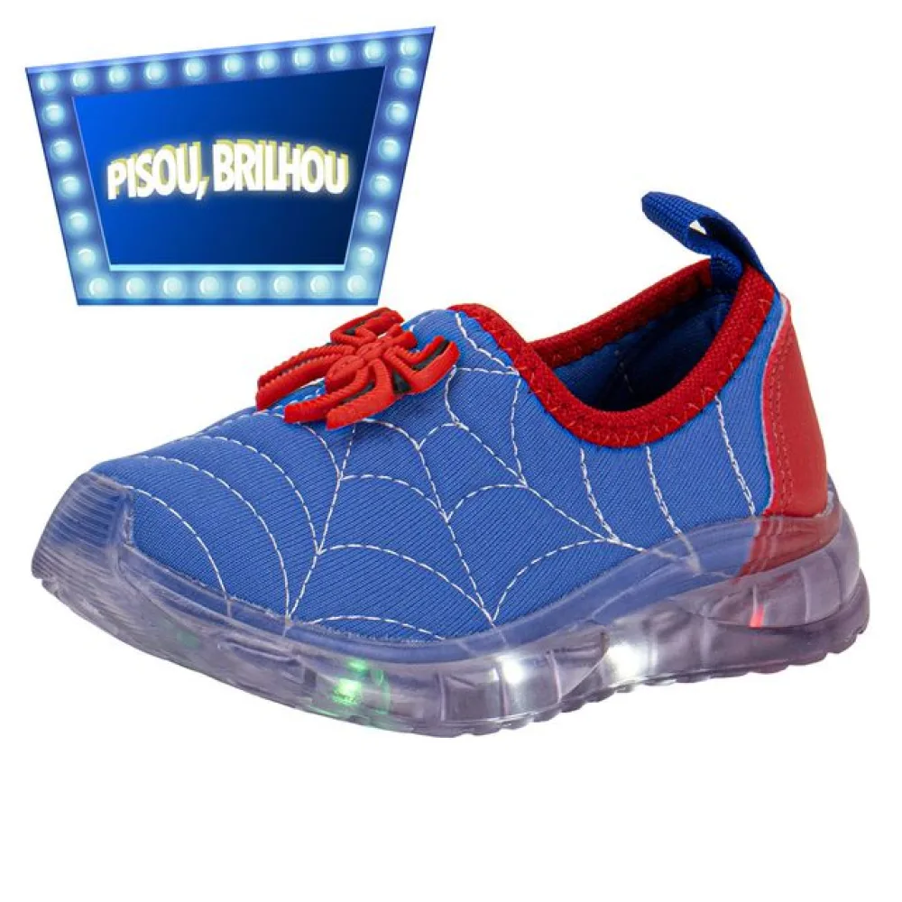 Tênis Infantil Masculino Led Fuffy 15503 AZUL/VERMELHO 21
