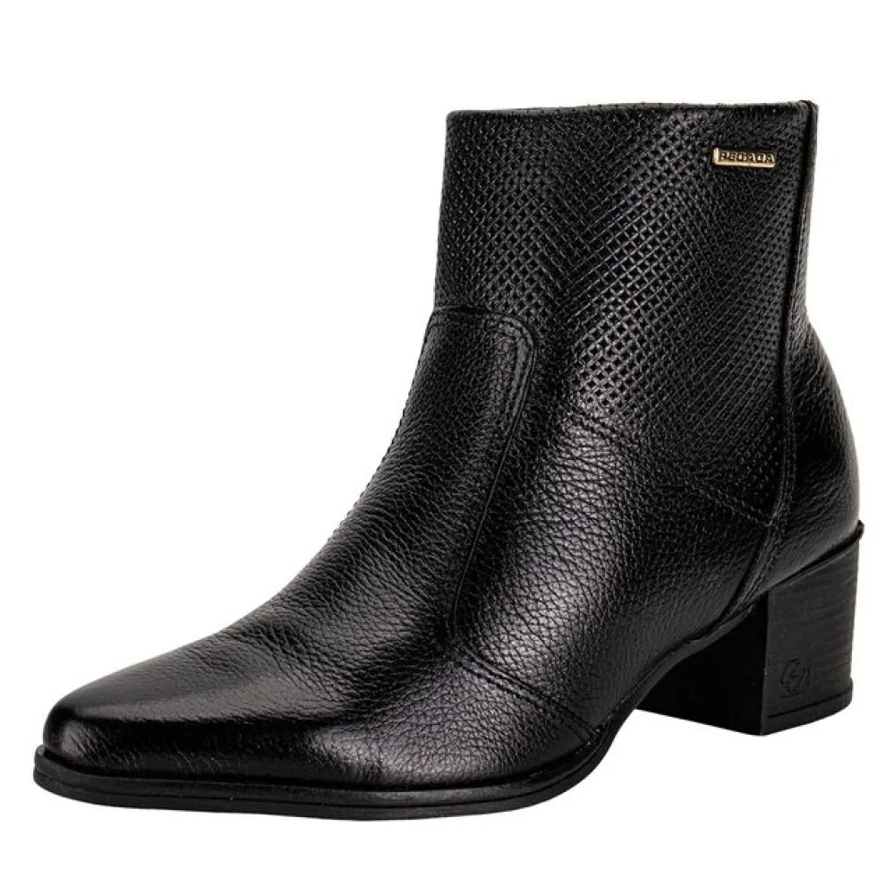 Bota Feminina Cano Baixo Pegada 280502 PRETO 40