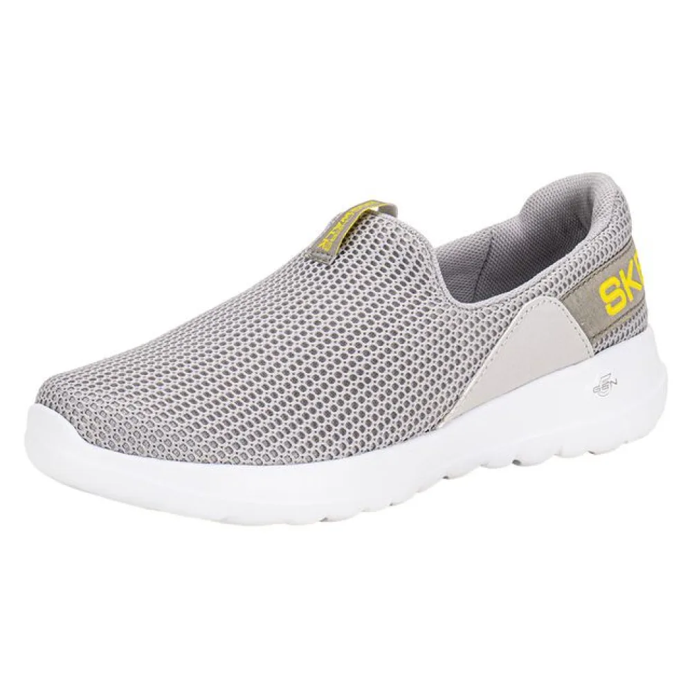 Tênis Feminino Go Walk Joy Skechers 896365 CINZA/AMARELO 34