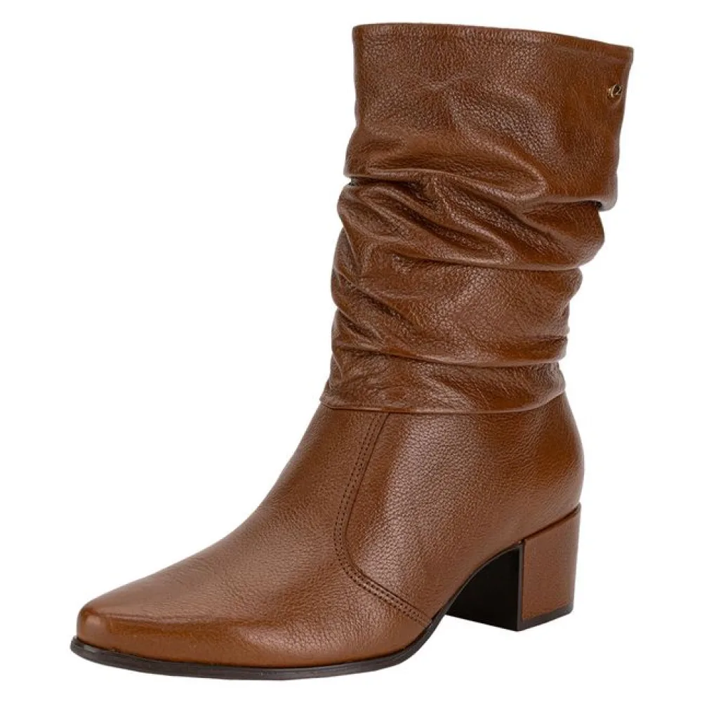 Bota Feminina Cano Médio Pegada 280901 CARAMELO 35