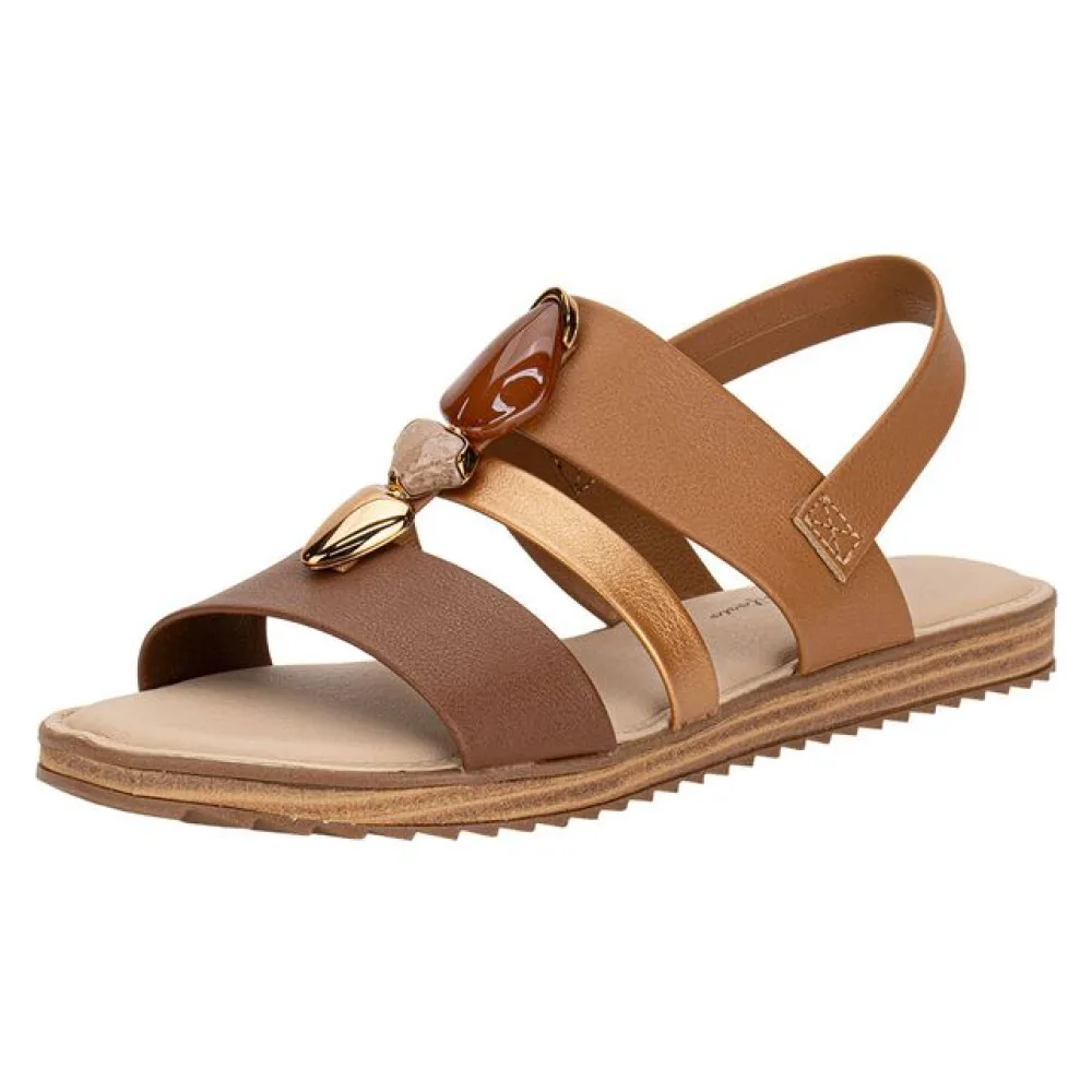 Sandália Feminina Flat Modare 7141144 CARAMELO 34