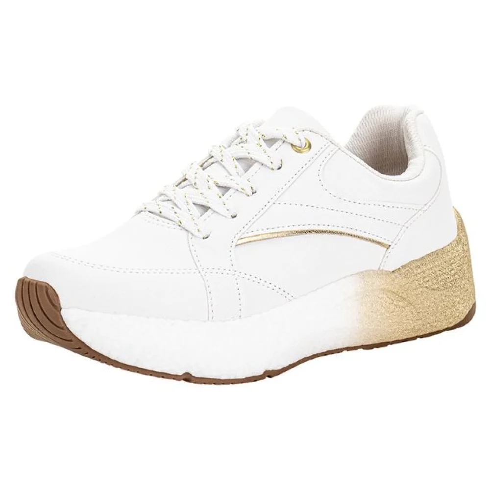 Tênis Feminino Casual Modare 4327204 BRANCO/DOURADO 34