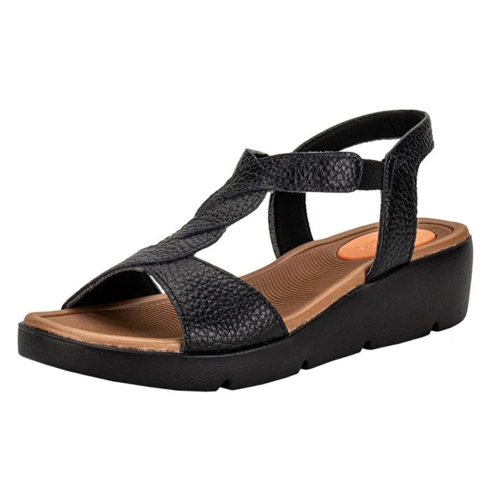 Sandália Feminina Anabela Usaflex AL43013 PRETO 33