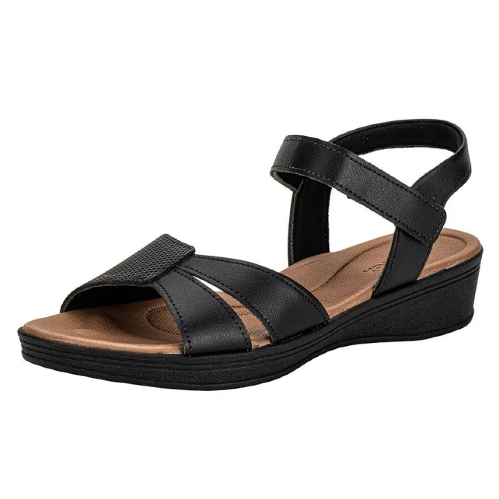 Sandália Feminina Anabela Usaflex UD04011 PRETO 34