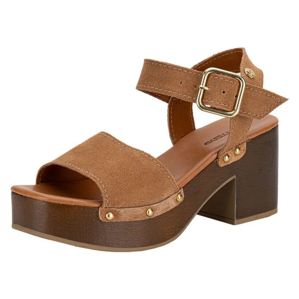 Sandália Feminina Meia Pata Bottero 370502 CAMEL 35