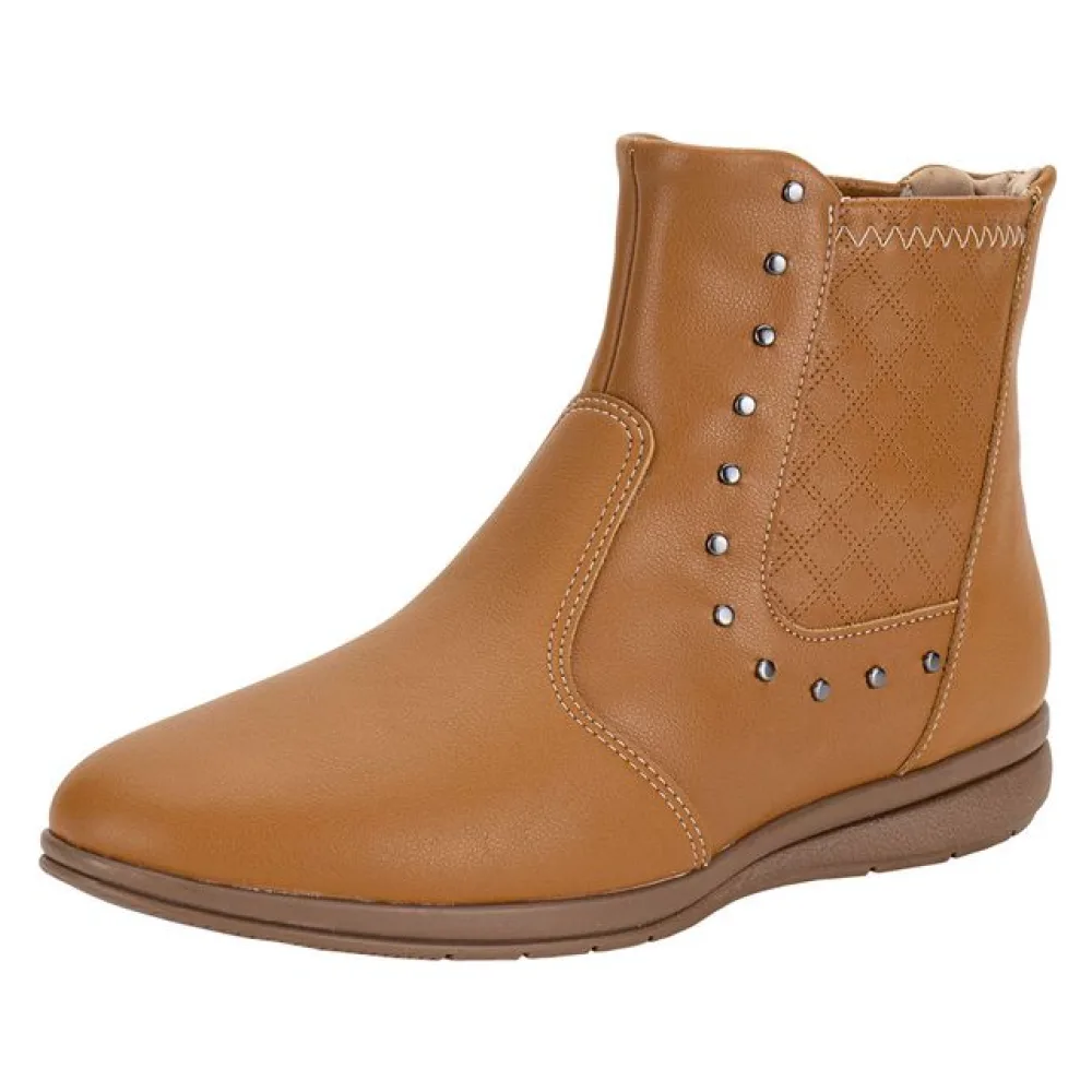 Bota Feminina Cano Baixo Piccadilly 261036 CARAMELO 34