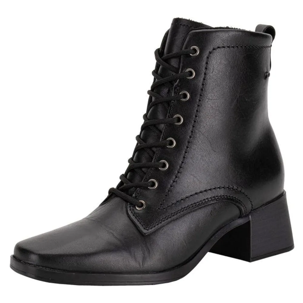 Bota Feminina Coturno Pegada 282352 PRETO 34