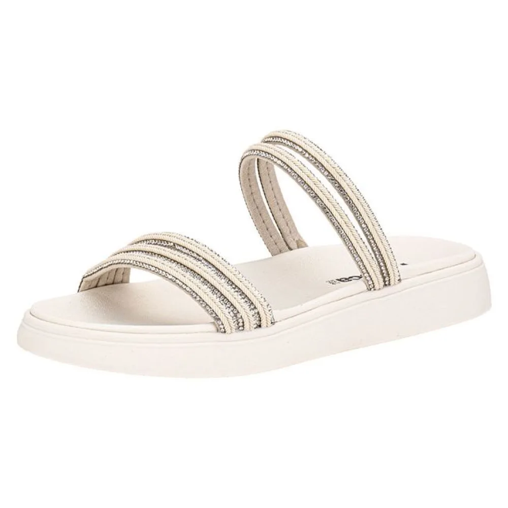 Tamanco Feminino Flat Moleca 5469135 MARFIM 34