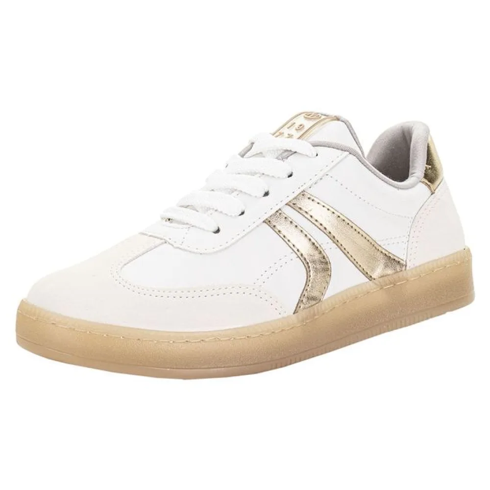 Tênis Feminino Casual Via Marte 213012 BRANCO/DOURADO 34