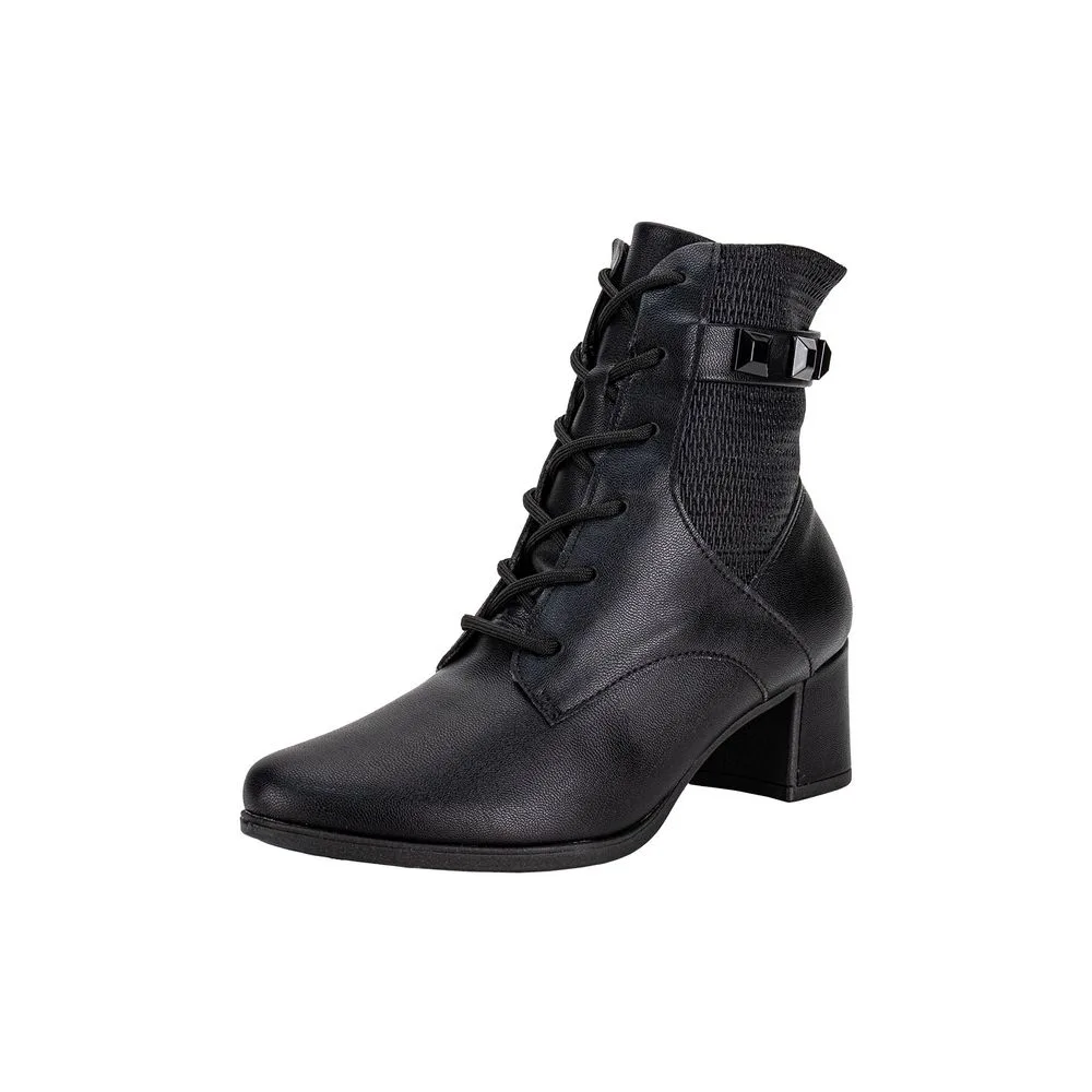 Bota Feminina Coturno Piccadilly 654049 PRETO 35