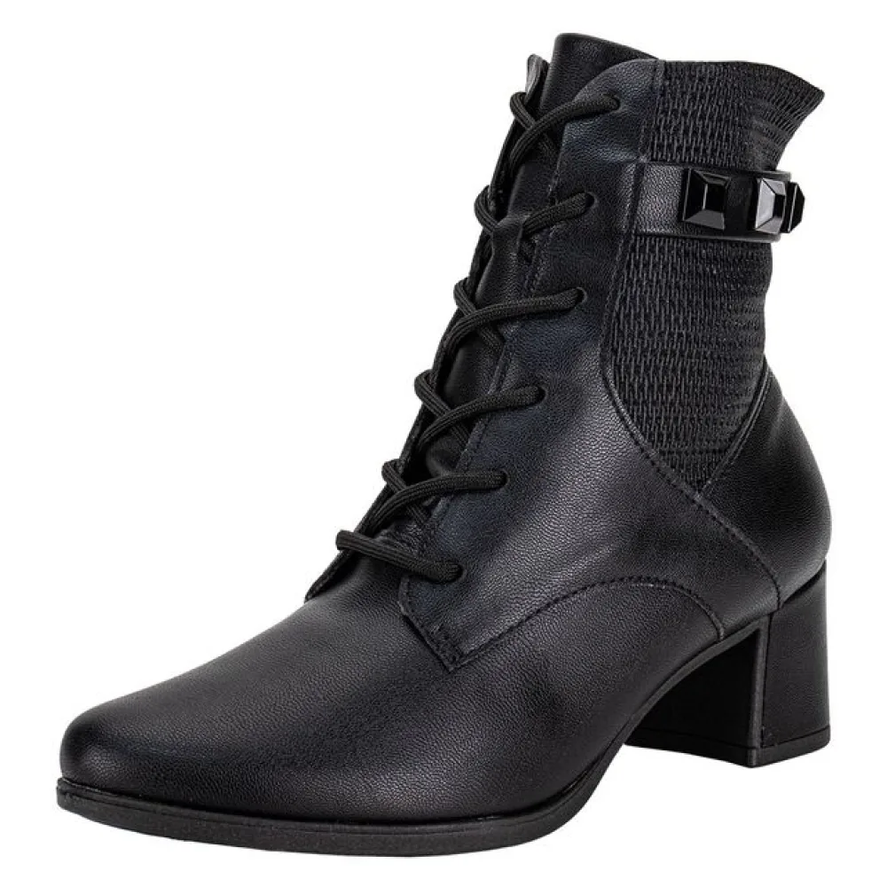 Bota Feminina Coturno Piccadilly 654049 PRETO 35
