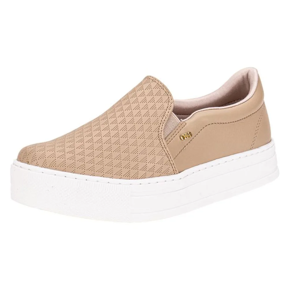Tênis Feminino Slip On Via Marte 010023 BEGE 34