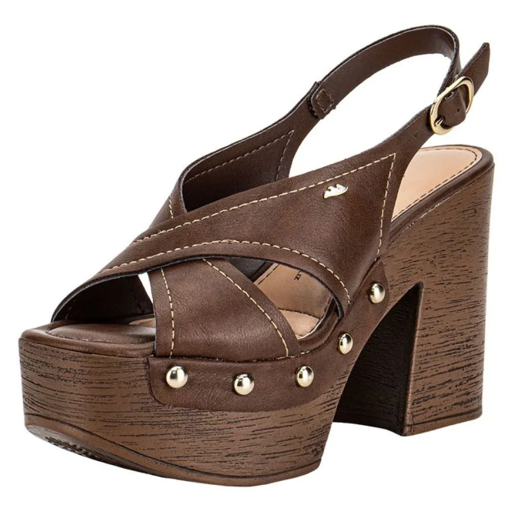 Sandália Feminina Meia Pata Dakota DB032 CAFÉ 34