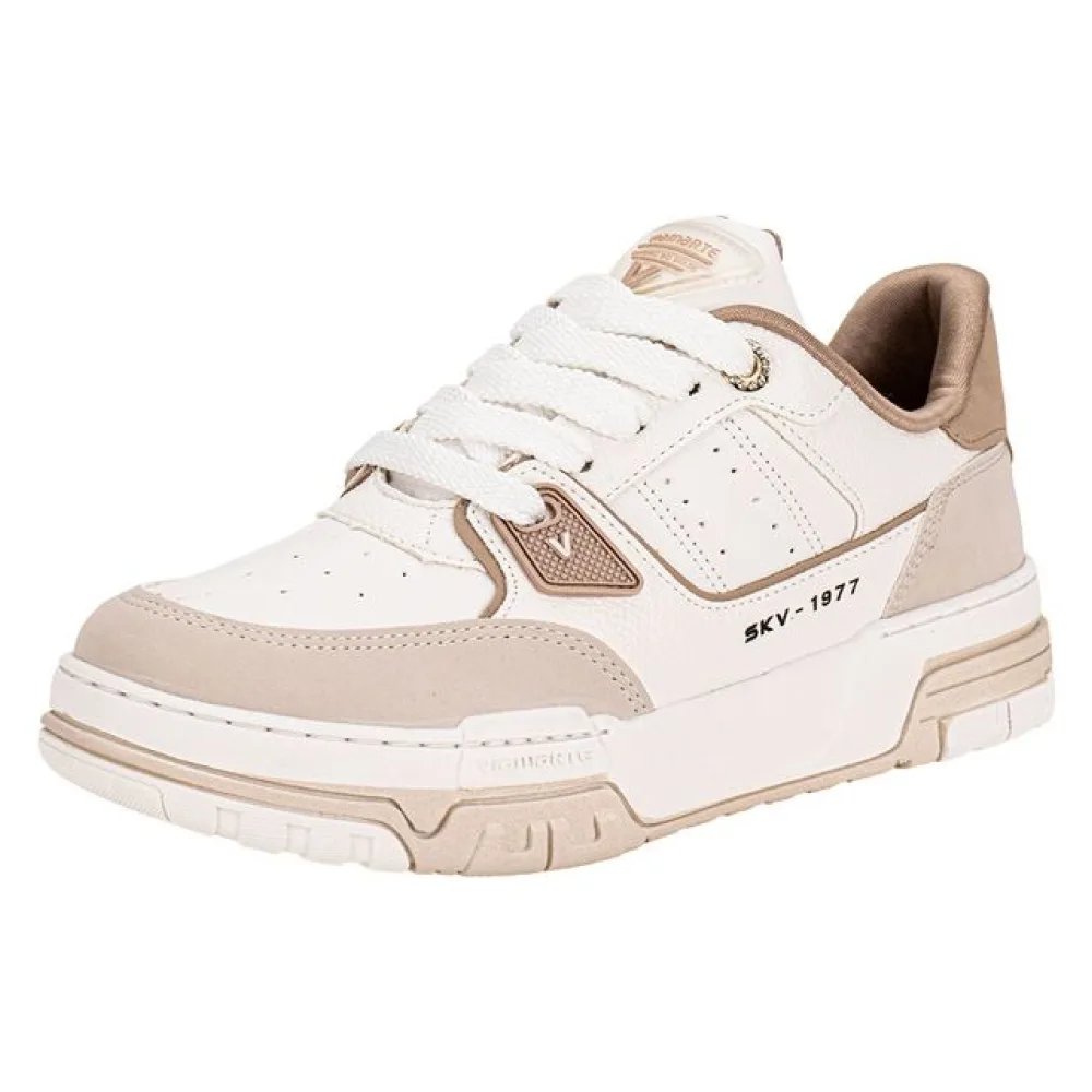 Tênis Feminino Casual Via Marte 218005 BRANCO/BEGE 34