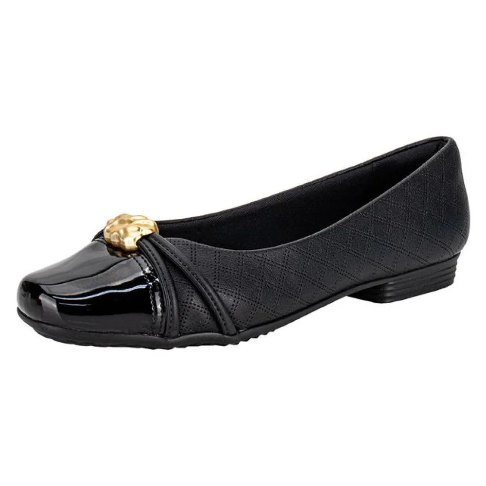 Sapatilha Feminina Flat Piccadilly 250267 PRETO 34