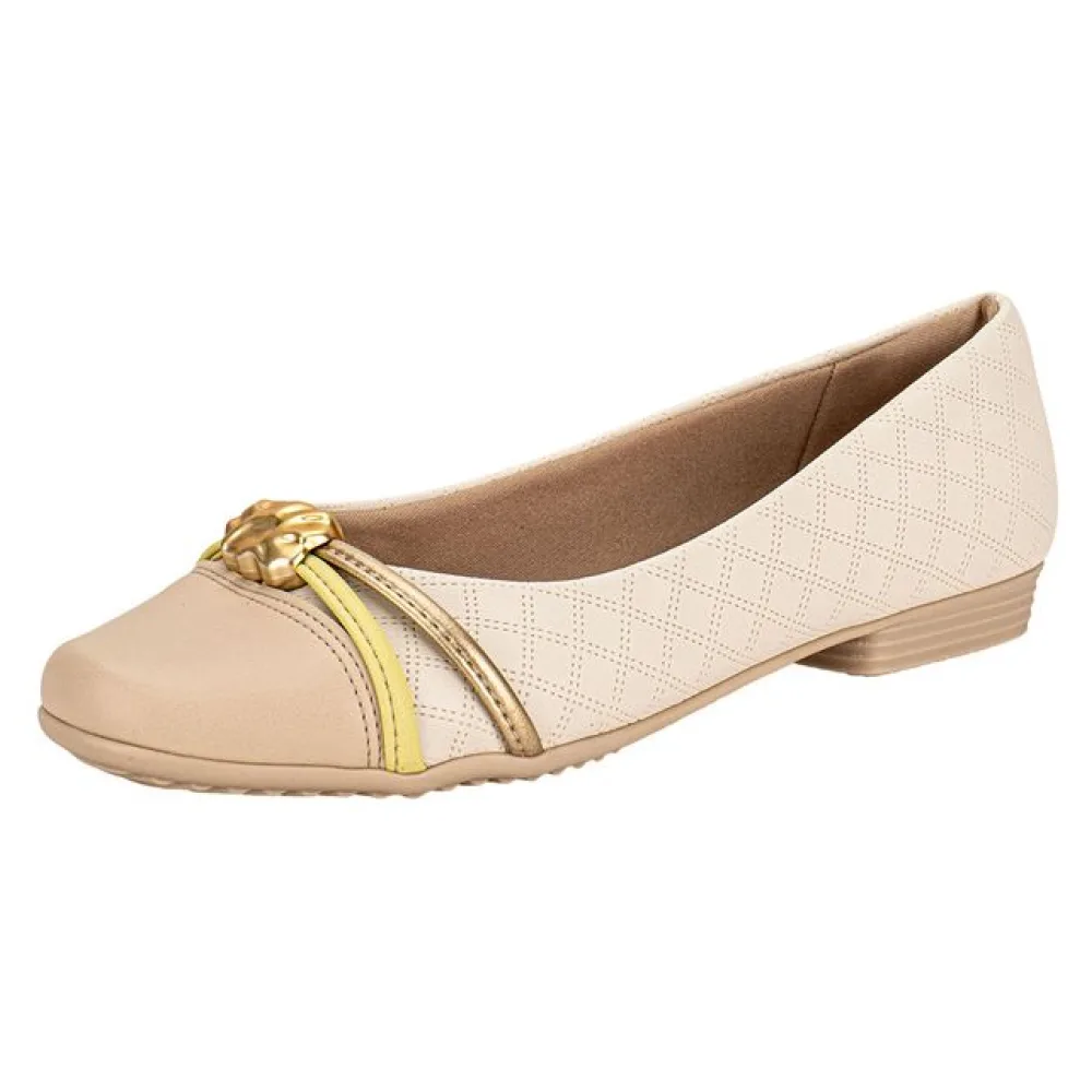 Sapatilha Feminina Flat Piccadilly 250267 MARFIM 34