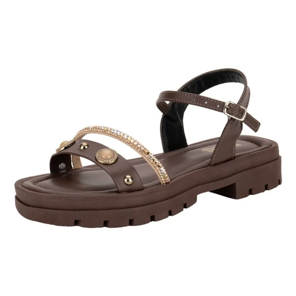 Sandália Infantil Feminina NilQi 37002 CHOCOLATE 28