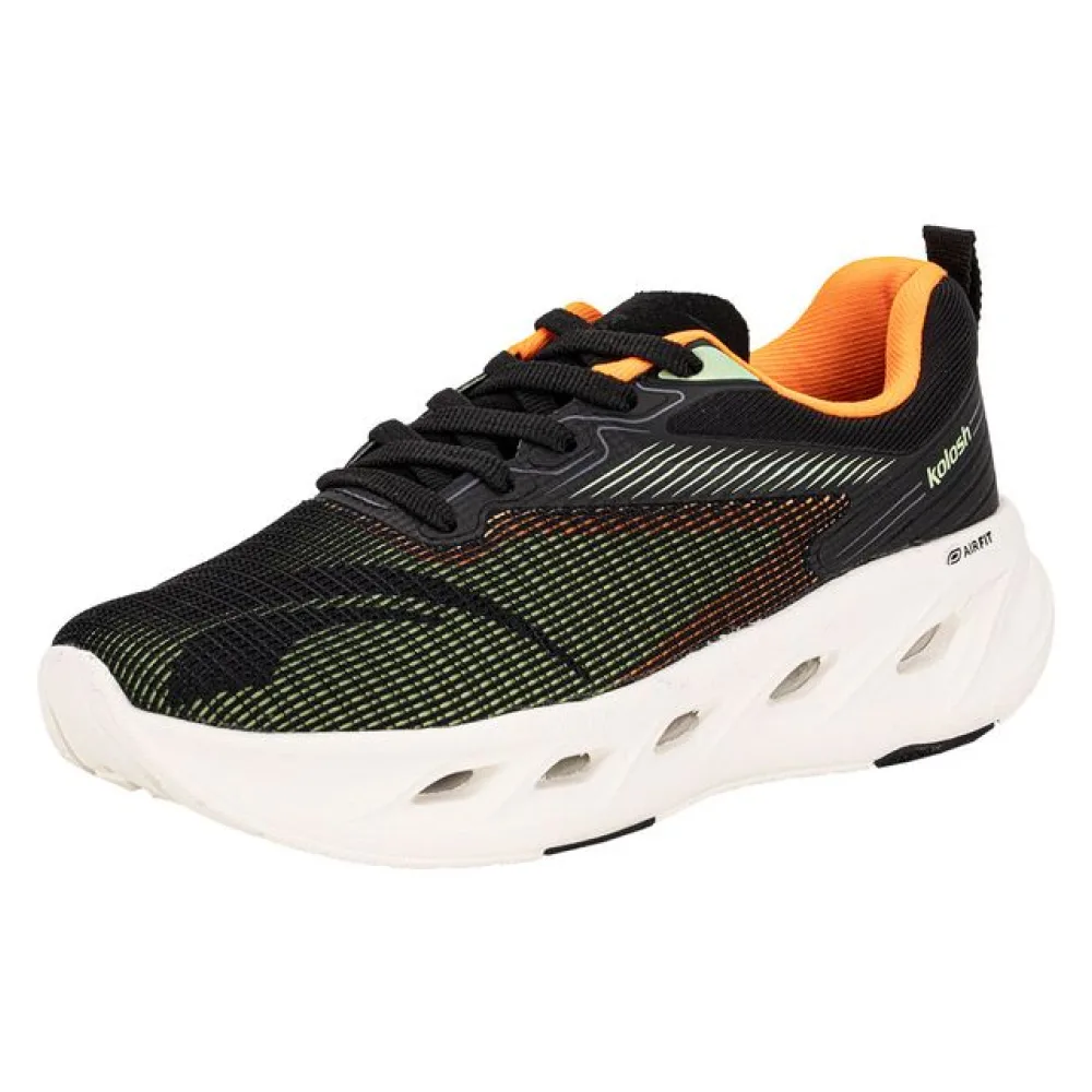 Tênis Feminino Kolosh E0661 PRETO/LARANJA 34
