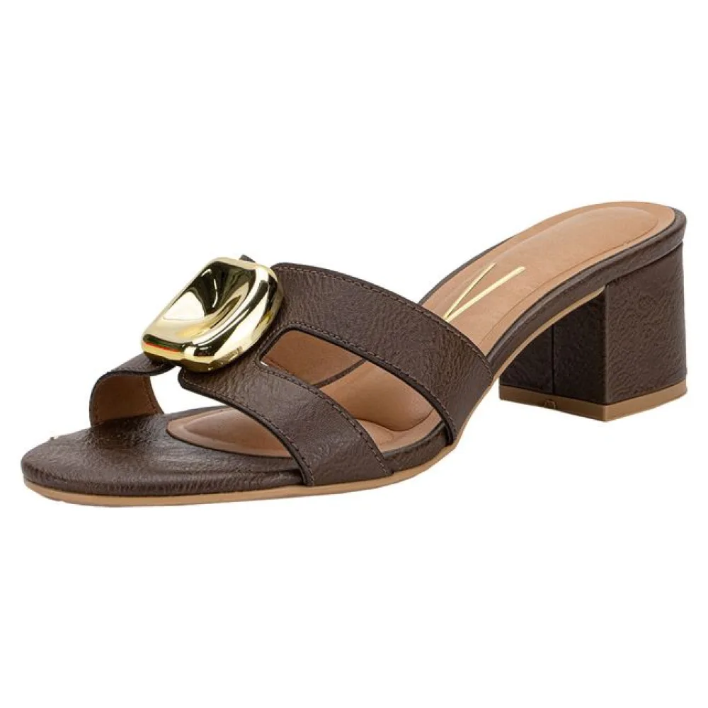 Tamanco Feminino Salto Grosso Vizzano 62911187 CHOCOLATE 34