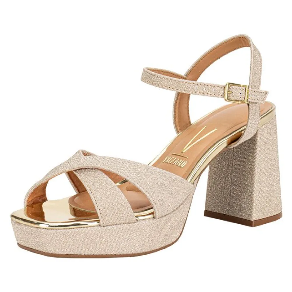Sandália Feminina Meia Pata Vizzano 6472204 OURO 34