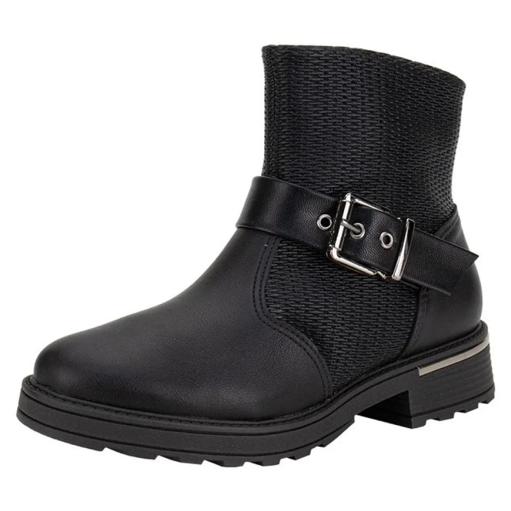 Bota Feminina Cano Baixo Maxi Piccadilly 735026 PRETO 35