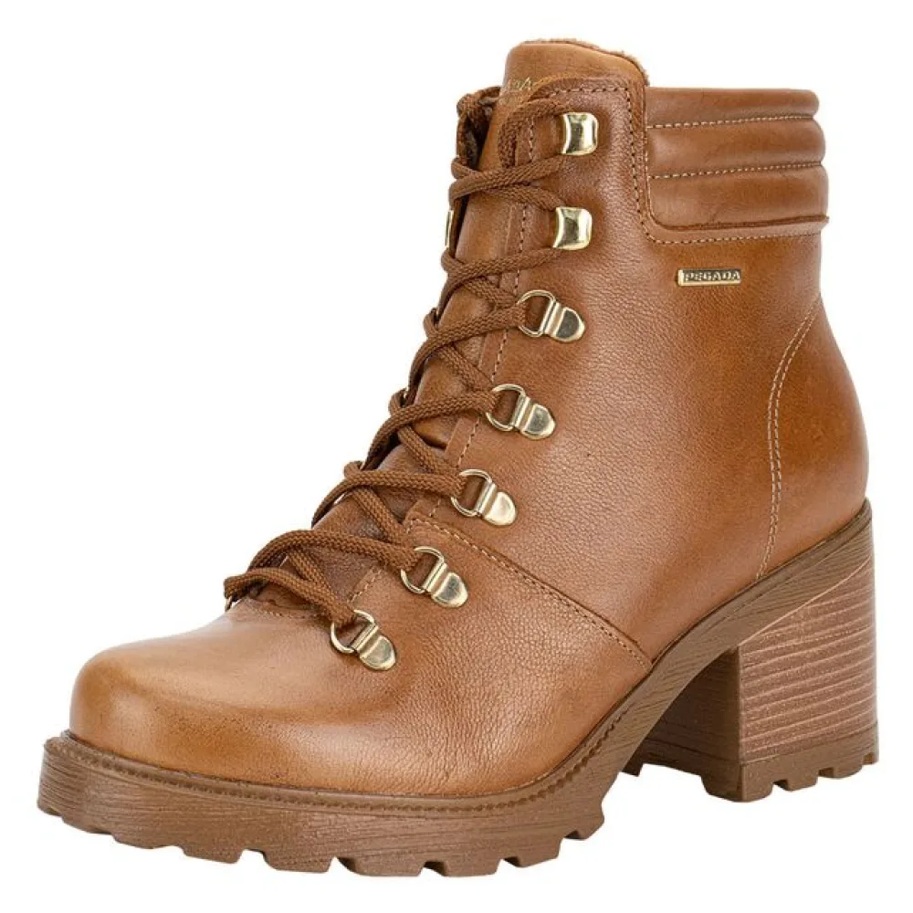 Bota Feminina Coturno Pegada 281321 CARAMELO 01 38