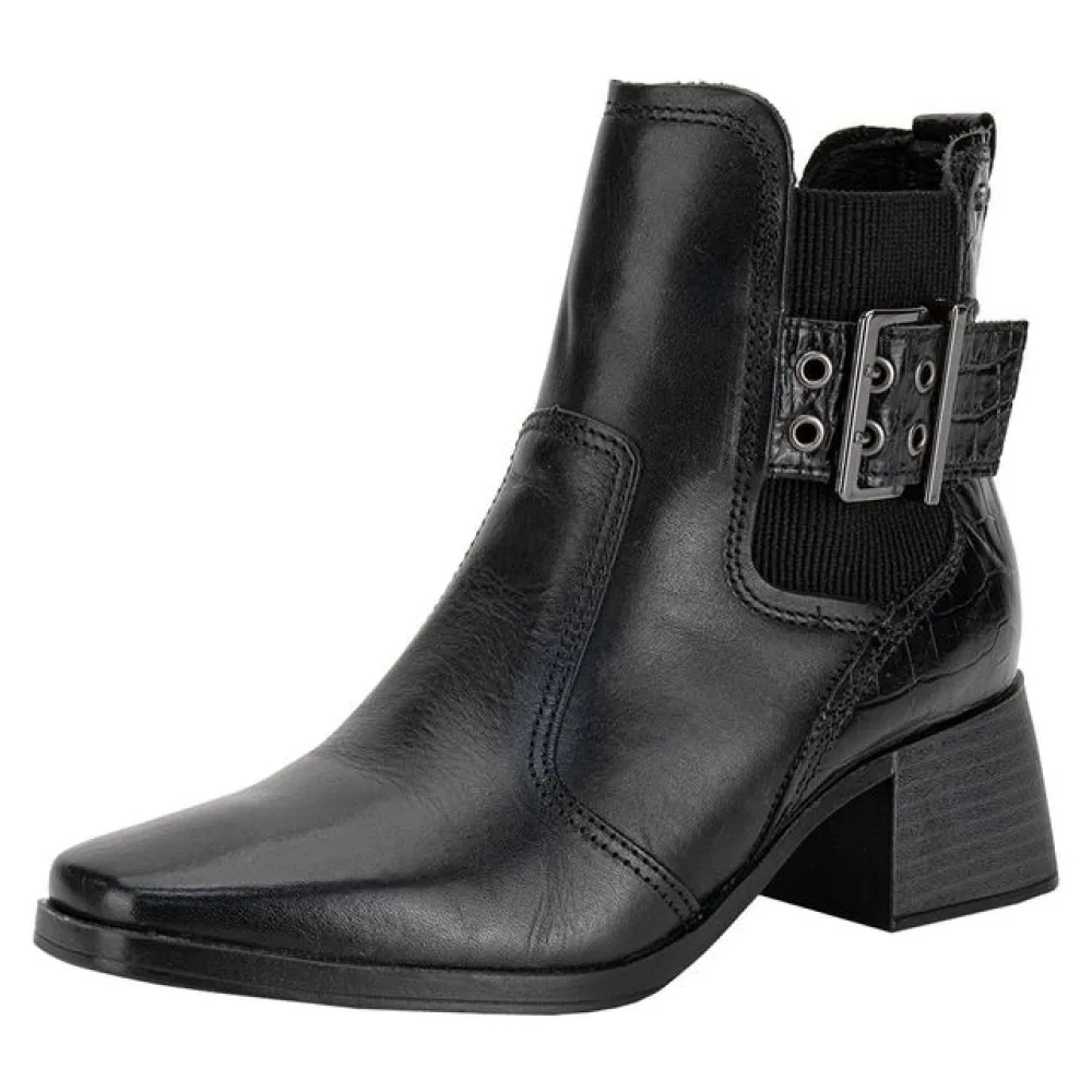 Bota Feminina Cano Baixo Pegada 282351 PRETO 34