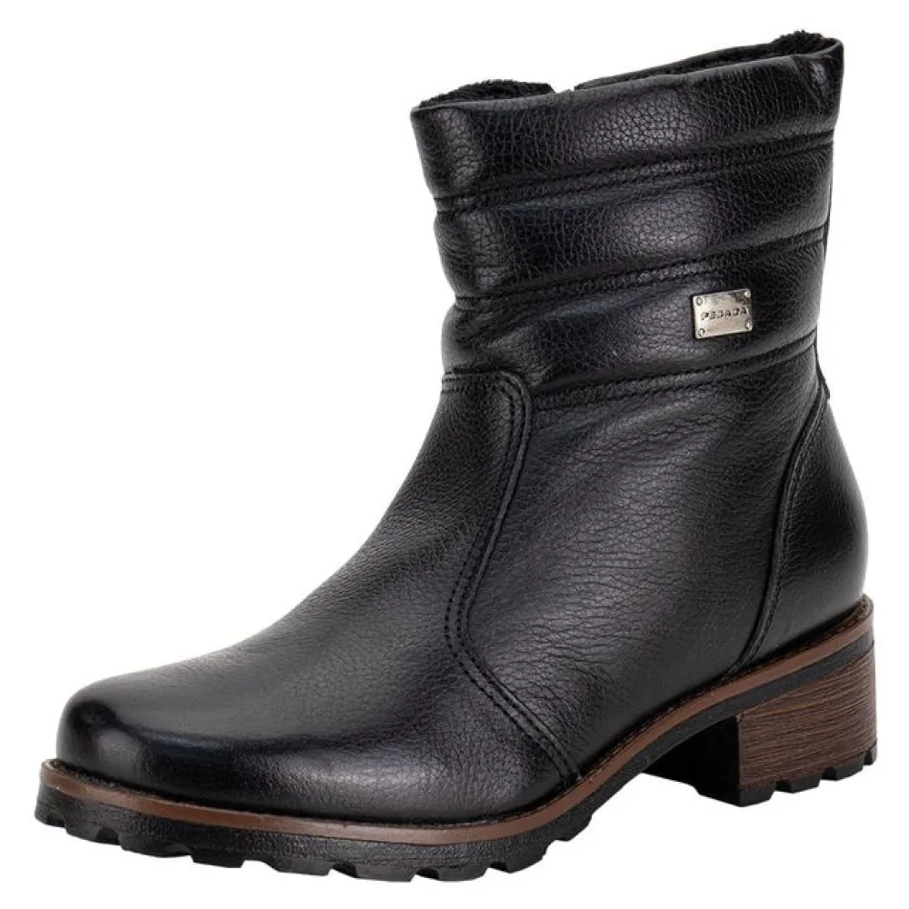 Bota Feminina Cano Baixo Pegada 281417 PRETO 34