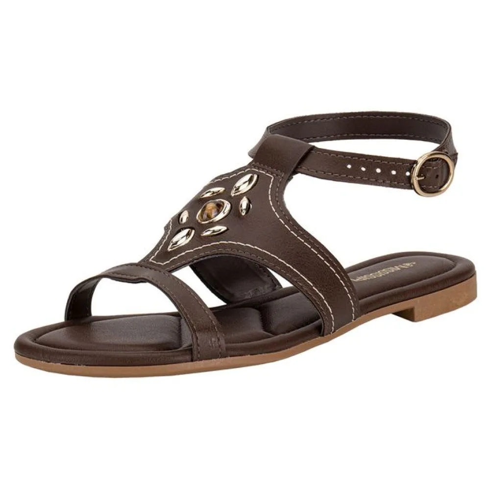 Sandália Feminina Flat Mississipi J0371 CHOCOLATE 34