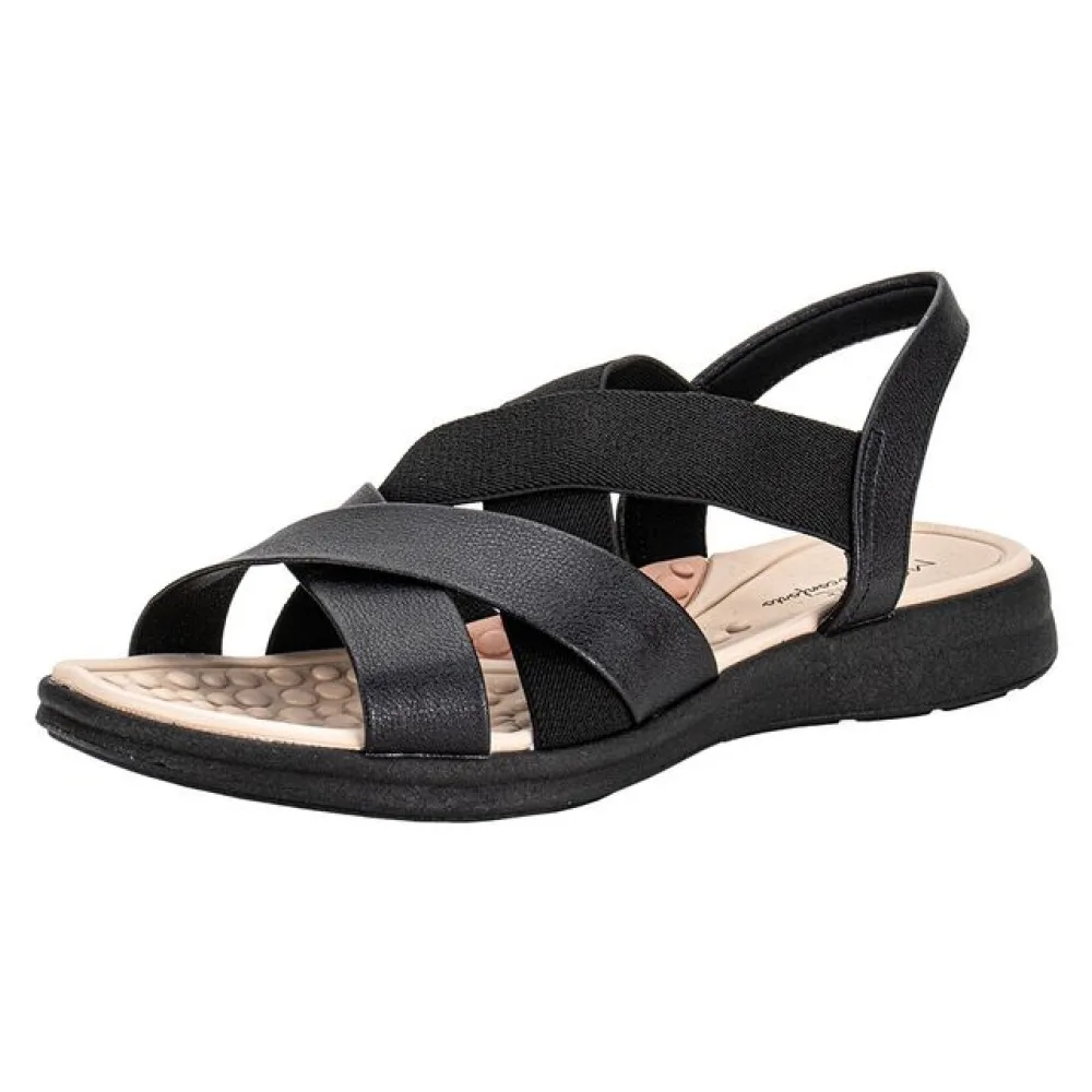 Sandália Feminina Flat Modare 7174125 PRETO 34