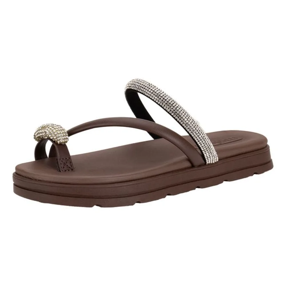 Tamanco Feminino Flat Moleca 5490127 CAFÉ 34