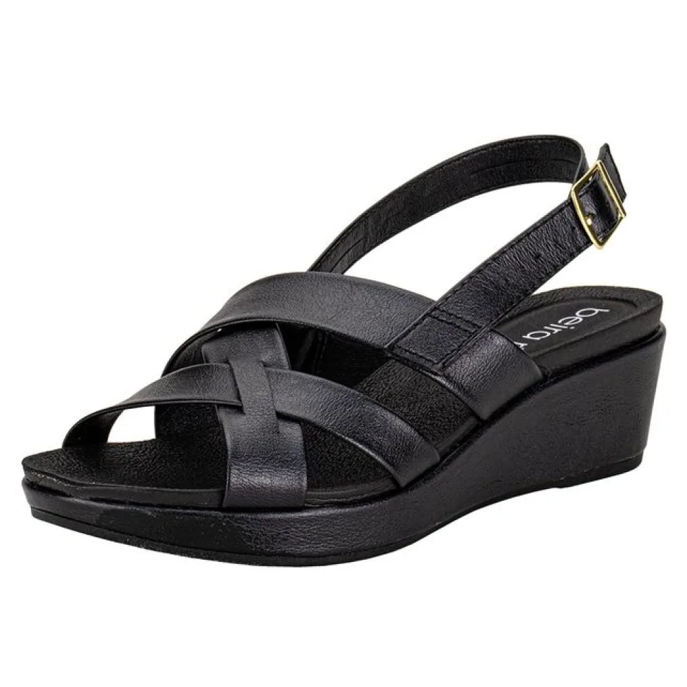 Sandália Feminina Anabela Beira Rio 8381322 PRETO 34